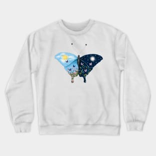 Butterfly of night and day Crewneck Sweatshirt